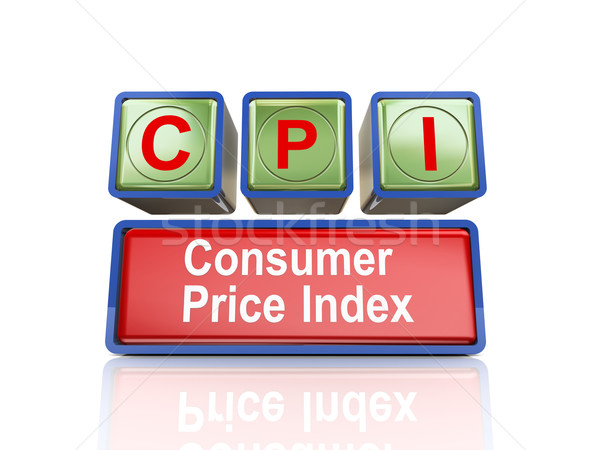 3d boxes of concept of cpi Stock photo © nasirkhan