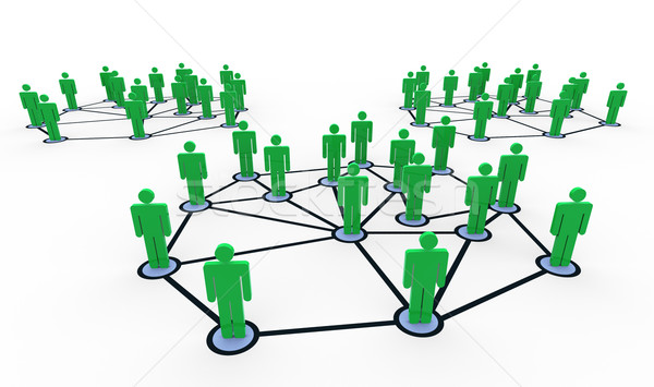 3d mensen netwerken 3d render verschillend zakenlieden business Stockfoto © nasirkhan