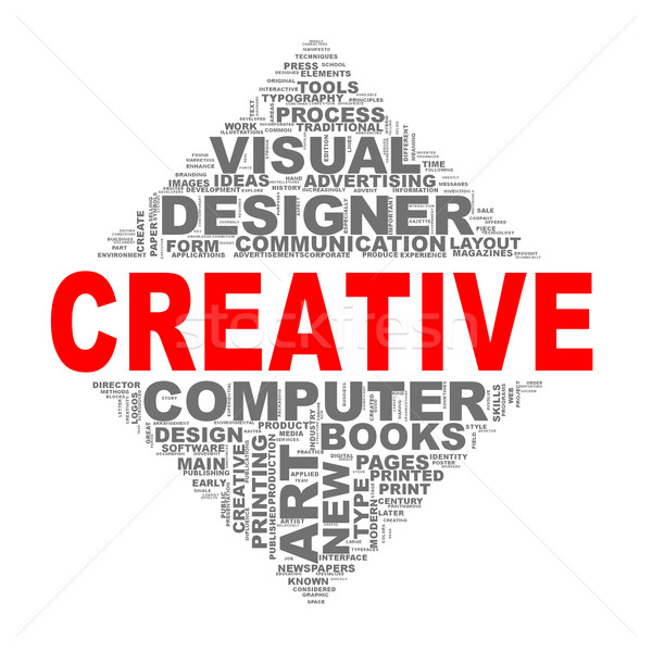 Mirror triangle design wordcloud tags creative Stock photo © nasirkhan