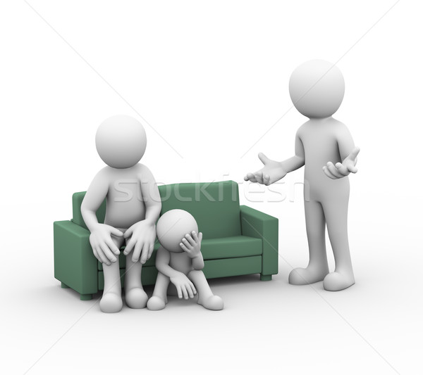 3d family conflict dispute couple Stock photo © nasirkhan