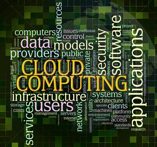 Cloud Computing Illustration Internet Design Server Stock foto © nasirkhan