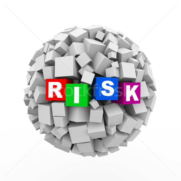3d cubes boxes sphere ball - risk Stock photo © nasirkhan