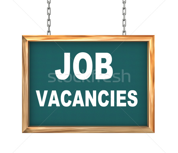 3d hanging banner - job vacancies Stock photo © nasirkhan