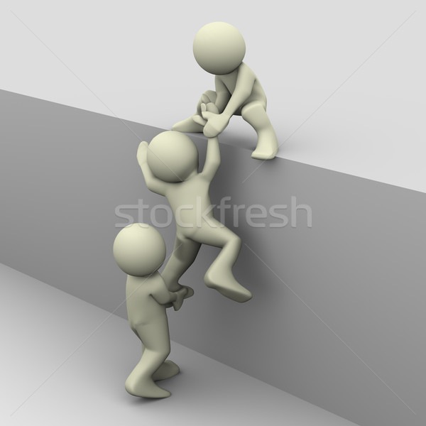 3d mensen helpen 3d render mensen business hand Stockfoto © nasirkhan