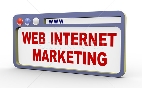 3D web internet marketing 3d illustration internet browser Stockfoto © nasirkhan