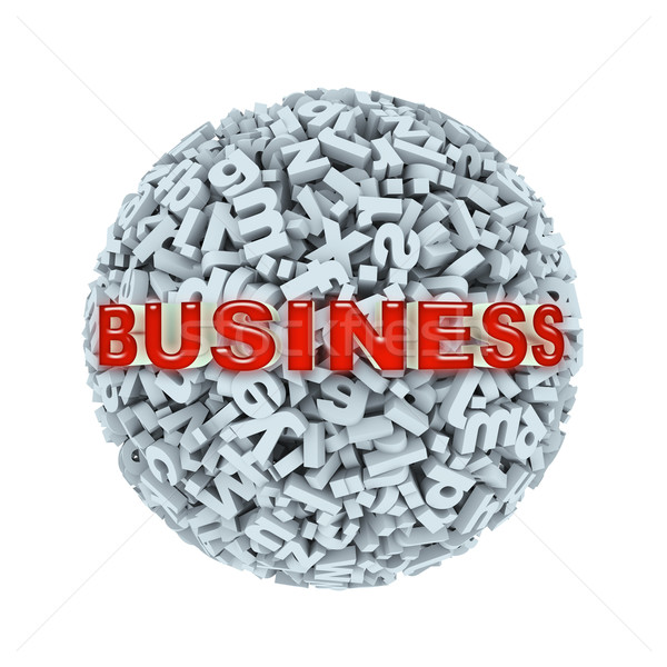 3d business - alphabet letter character sphere ball Stock photo © nasirkhan