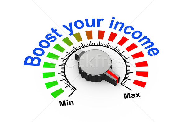 3d knob - boost your income Stock photo © nasirkhan