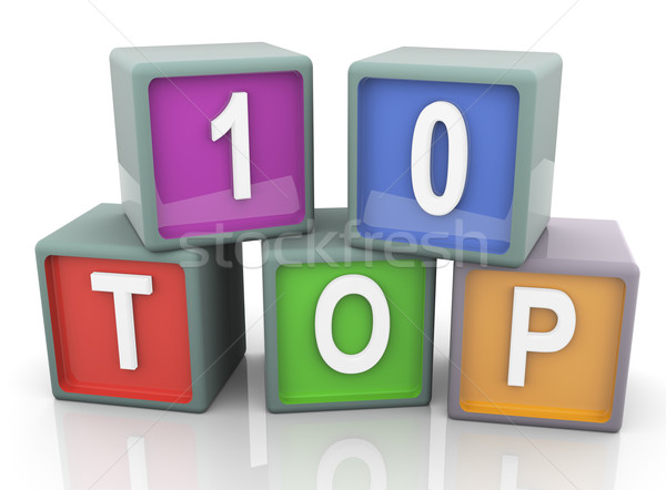 3d colorful text 'top 10'  Stock photo © nasirkhan