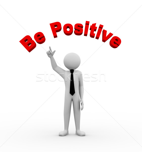 3d businessman with be positive illustration Stock photo © nasirkhan