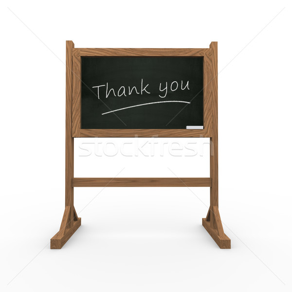 3d black chalkboard thank you Stock photo © nasirkhan