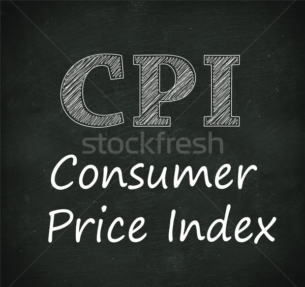 Chalkboard illustration of cpi - consumer price index Stock photo © nasirkhan