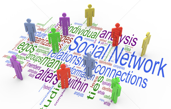 3D réseau social rendu 3d affaires famille [[stock_photo]] © nasirkhan