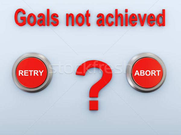 3d retry and abort button Stock photo © nasirkhan