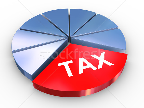 3d tax pie chart Stock photo © nasirkhan