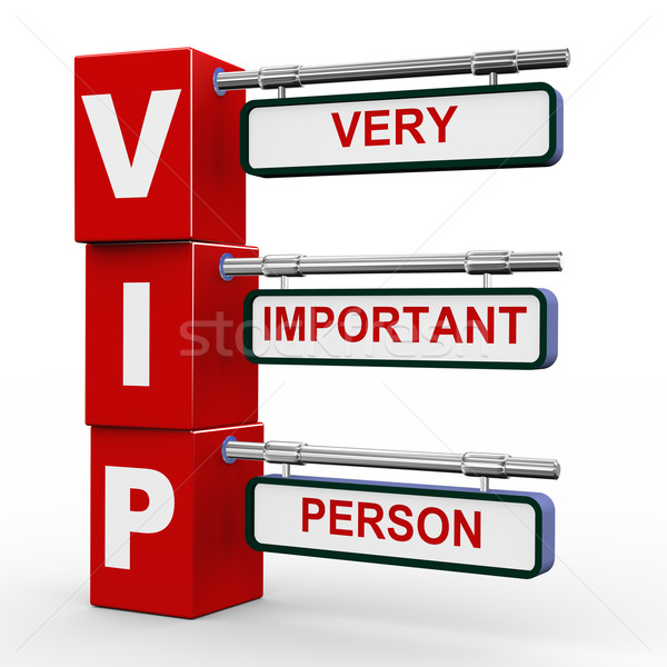 3d modern signboard of vip Stock photo © nasirkhan