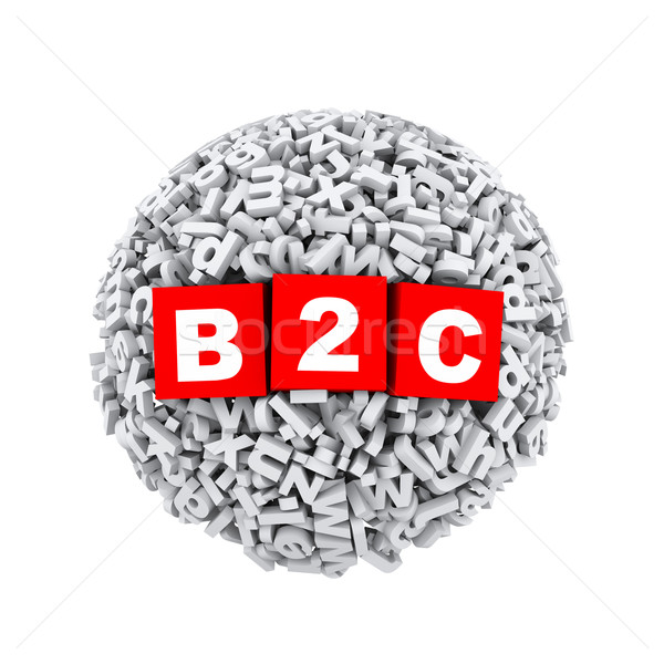 3d alphabet letter character sphere ball b2c Stock photo © nasirkhan