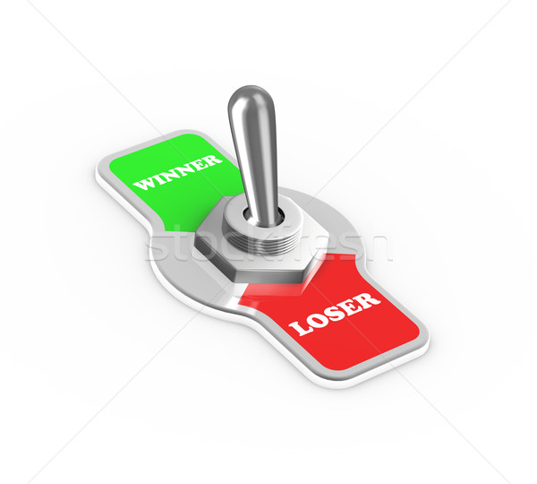 3d loser winner toggle switch button Stock photo © nasirkhan