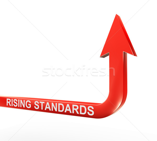 Stock photo: 3d rising standards arrow
