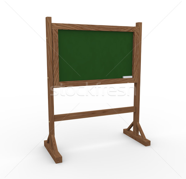 Foto stock: 3D · quadro-negro · 3d · render · verde · branco · estudante