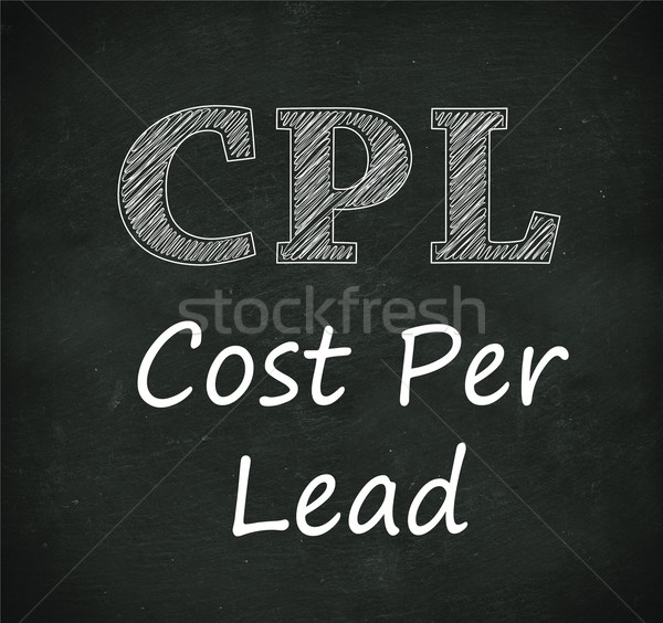 Chalkboard illustration of cpl - cost per lead Stock photo © nasirkhan