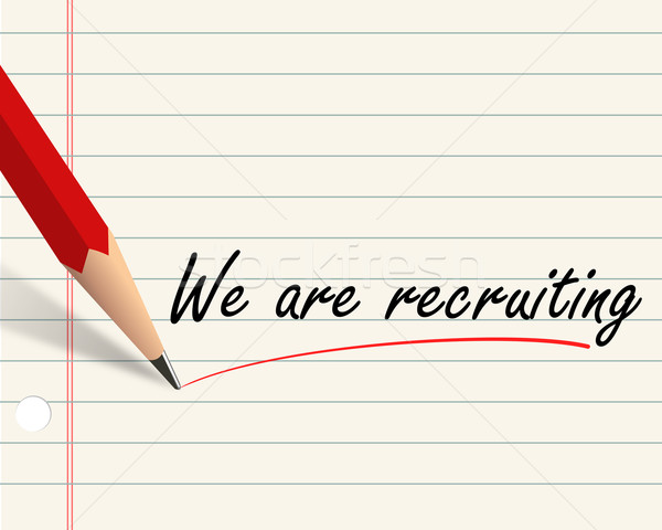 Stock photo: Pencil paper - we are recruiting