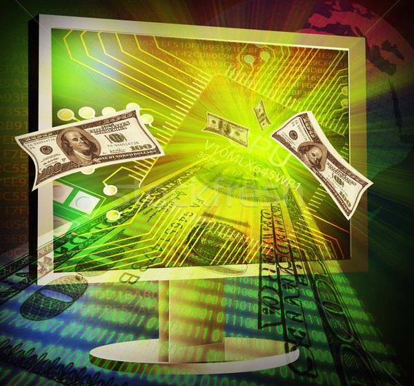 Online pénzkeresés illusztráció üzlet számítógép internet Stock fotó © nasirkhan