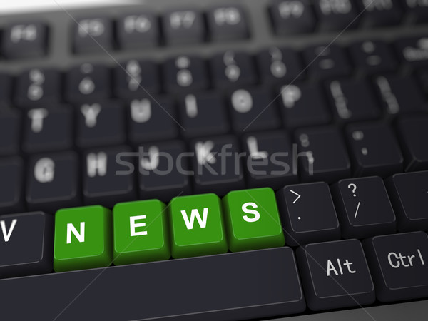 3d keyboard - word news Stock photo © nasirkhan