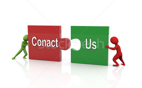 3d text 'contact us' Stock photo © nasirkhan