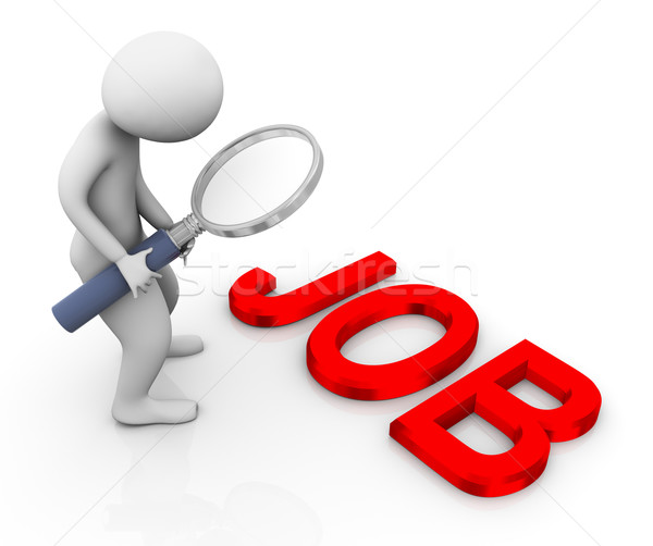 3d man searching job Stock photo © nasirkhan