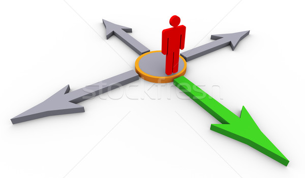 Uomo 3d business segno help successo questione Foto d'archivio © nasirkhan