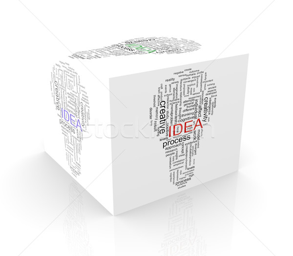 3D cube mot idée [[stock_photo]] © nasirkhan