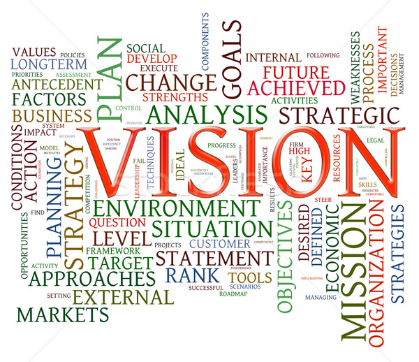 Vision mot illustration mots [[stock_photo]] © nasirkhan