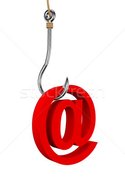 3d email sign symbol attached to fishing hook Stock photo © nasirkhan