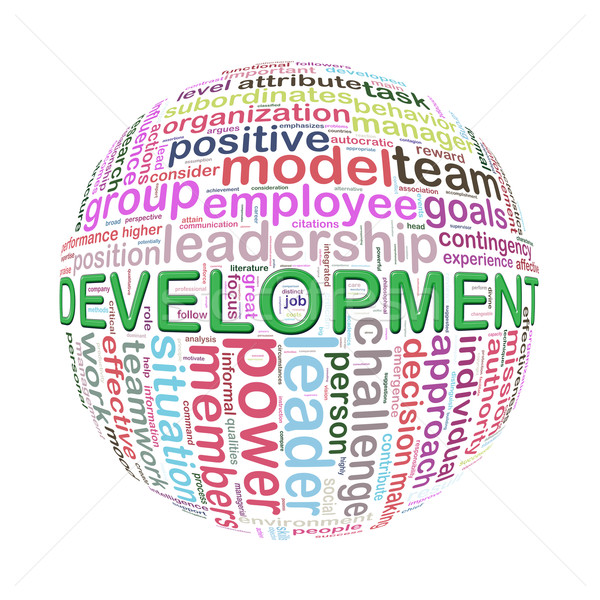 Stock photo: Wordcloud word tags ball of development