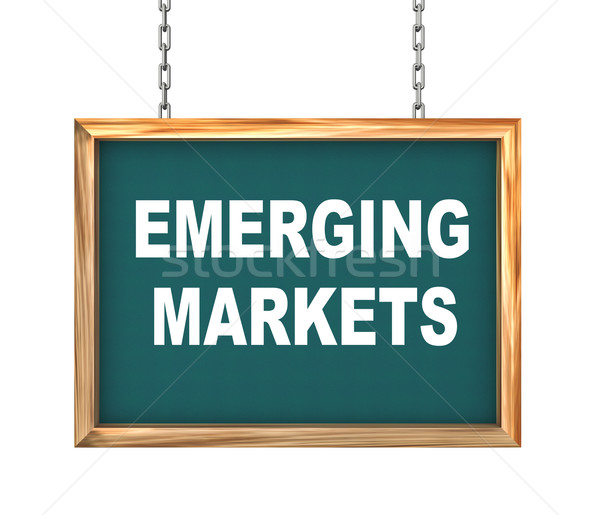 3d hanging banner - emerging markets Stock photo © nasirkhan