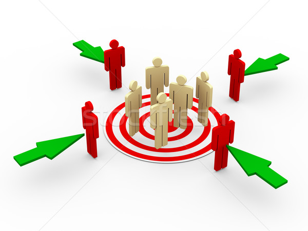 3d concept of targeting customers Stock photo © nasirkhan