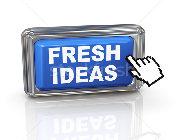 3d hand cursor button - fresh ideas Stock photo © nasirkhan