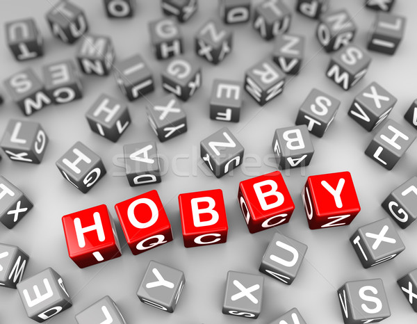3D blokken woord hobby Stockfoto © nasirkhan