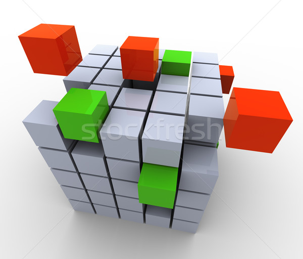 3d abstract cubes Stock photo © nasirkhan