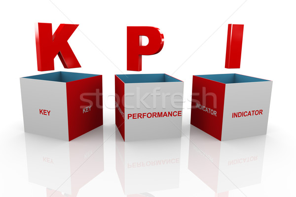 3d box of kpi - Key Performance Indicator Stock photo © nasirkhan
