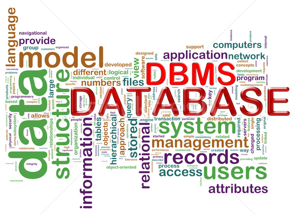 Word tags of dbms Stock photo © nasirkhan