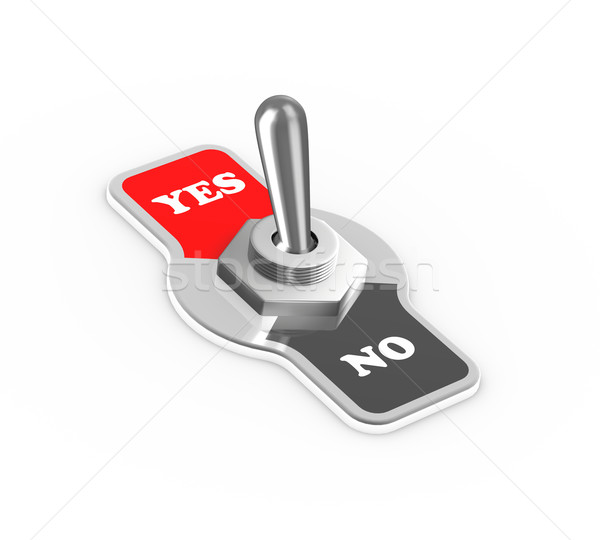 3d yes no toggle switch button Stock photo © nasirkhan