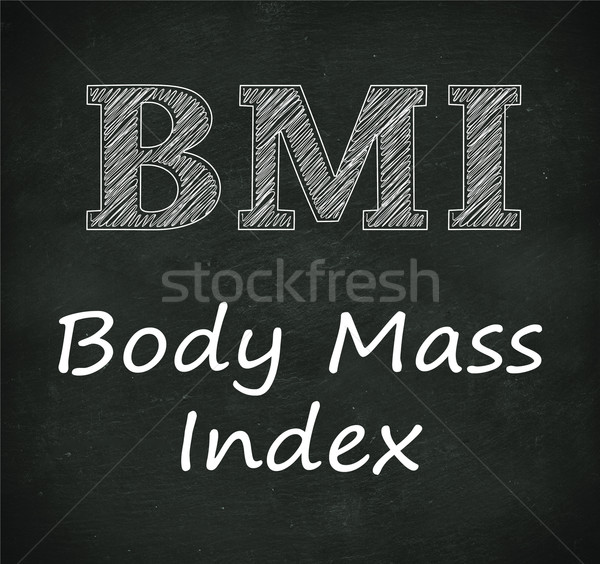 Chalkboard illustration of bmi - body mass index Stock photo © nasirkhan