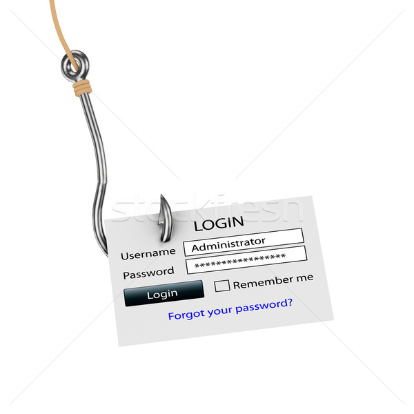 3D phishing scam gebruiker inloggen Stockfoto © nasirkhan