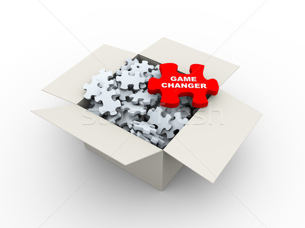 3d box and smart choice puzzle piece  Stock photo © nasirkhan