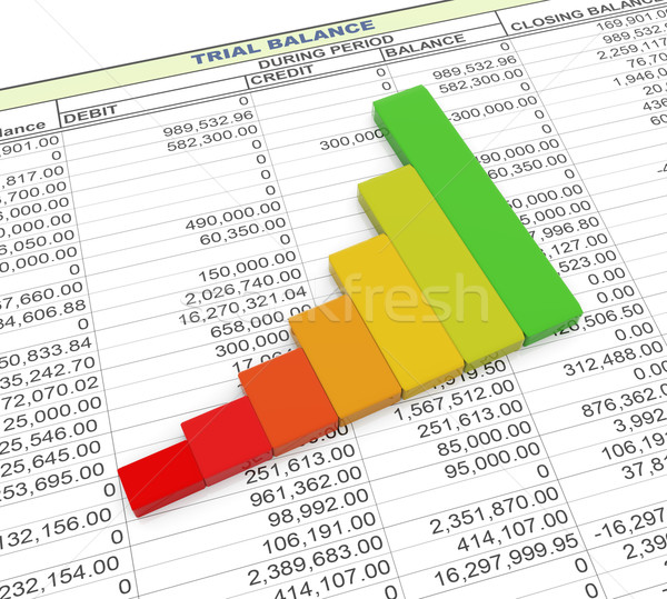 Chart on trial balance. Stock photo © nasirkhan