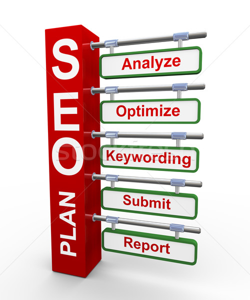 3d concept of Seo search engine optimization plan Stock photo © nasirkhan