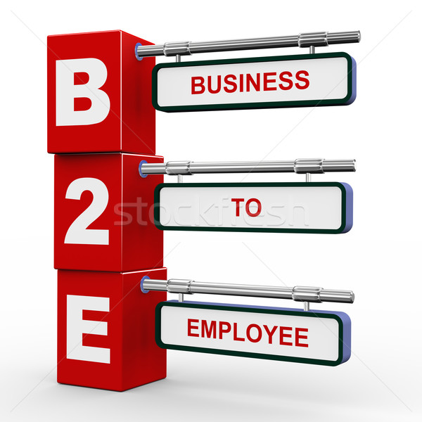3d modern signboard of b2e Stock photo © nasirkhan