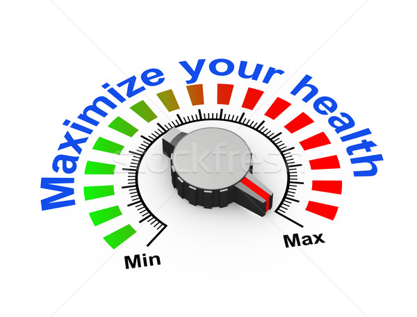 3d knob - maximize your health Stock photo © nasirkhan