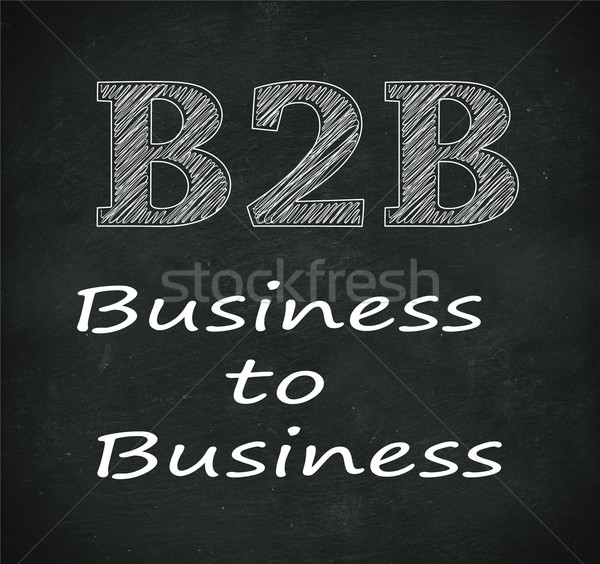 Chalkboard illustration of b2b - business to business Stock photo © nasirkhan